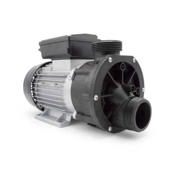 Pompe LX JA100, vue des raccordements et du moteur