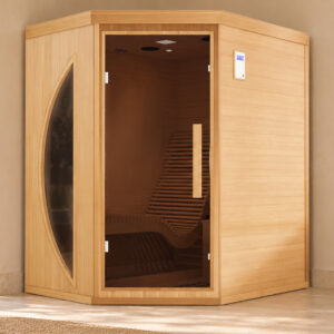 Sauna traditionnel 1 place allongée, mise en situation dans un espace détente